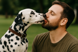 chien embrasse son maitre uai pourquoi mon chien me lèche