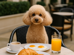 chien qui dejeune2 uai L'effet petit-déjeuner chez les chiens